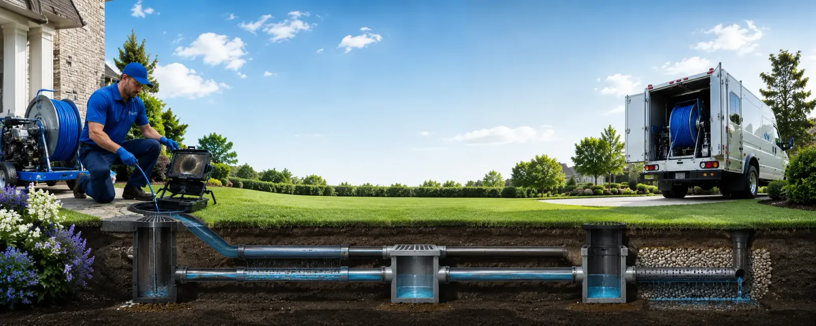 Outdoor drain cleaning information for Branch, LA